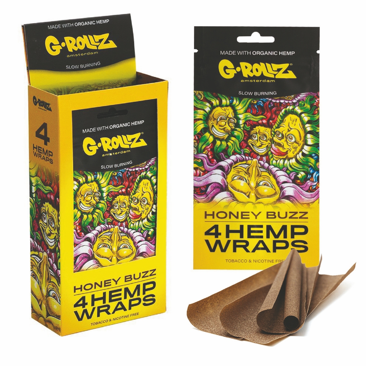 G-Rollz - Honey Buzz - Hemp Wraps - 15er Display