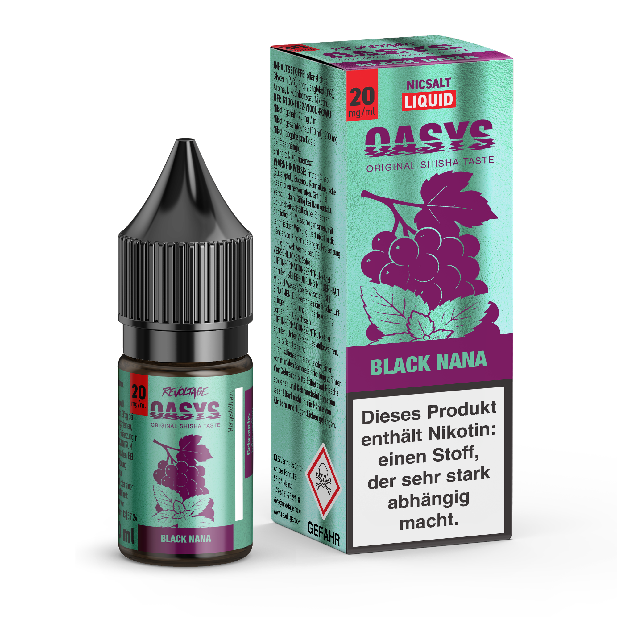 Revoltage OASYS E-Liquid - Black Nana