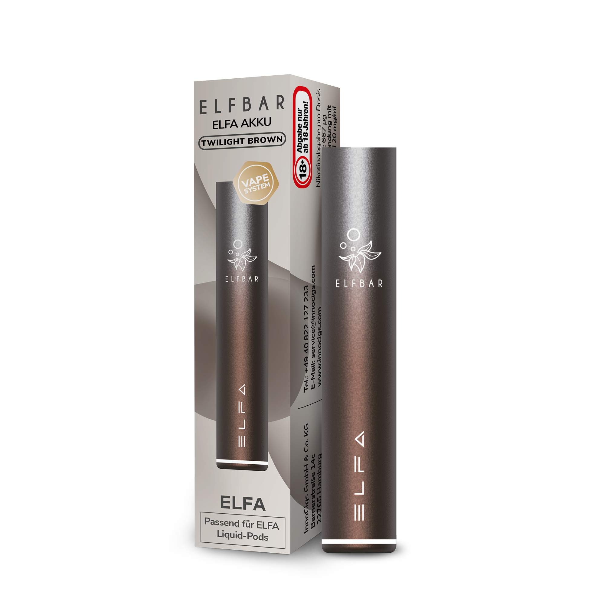 Elfa Akku - Braun Silber 