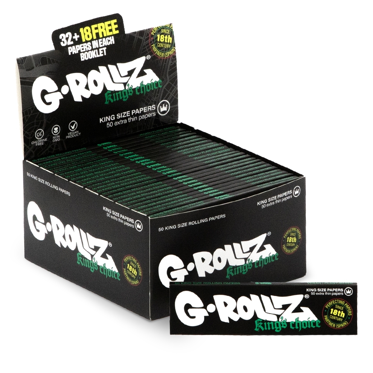 G-Rollz - King's Choice - 50 KS Wide Papers - 50er Display