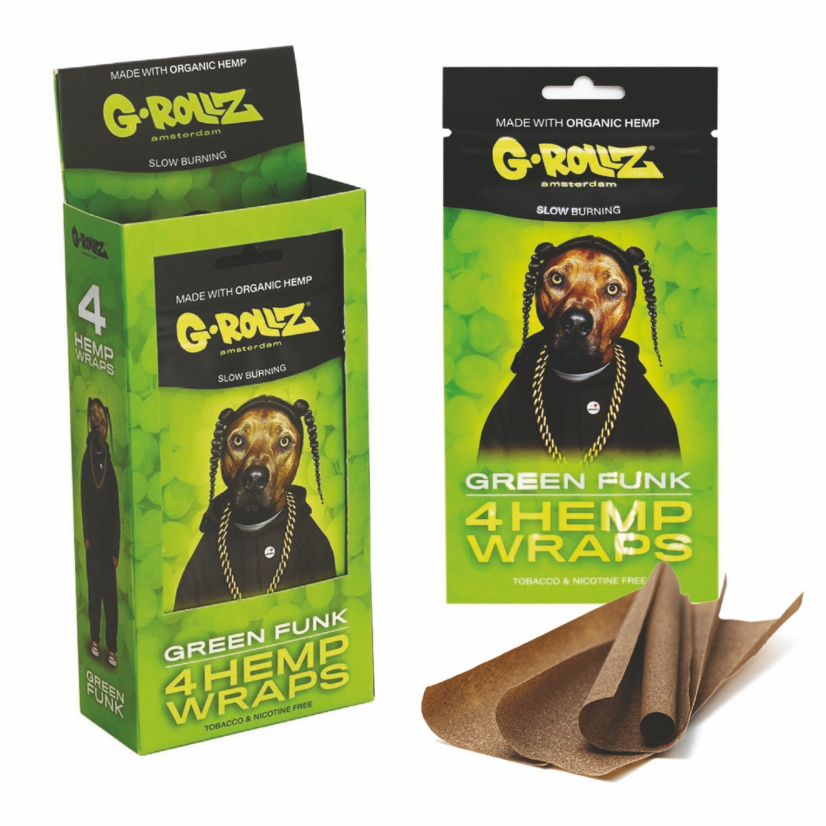 G-Rollz - Green Funk - Hemp Wraps - 15er Display