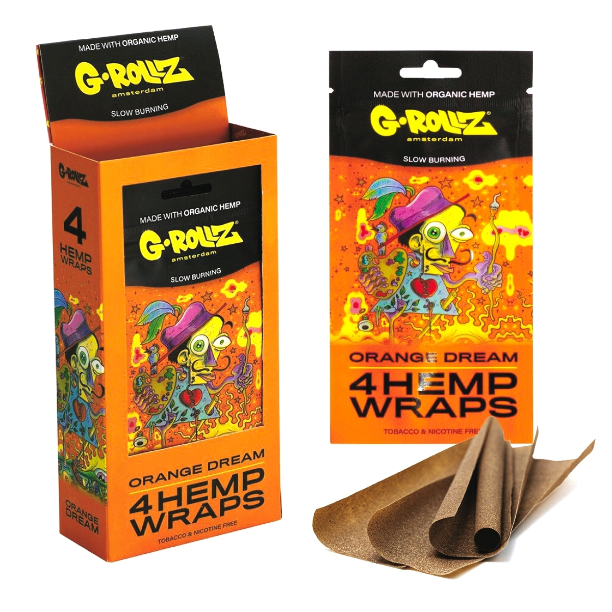 G-Rollz - Orange Dream - Hemp Wraps - 15er Display