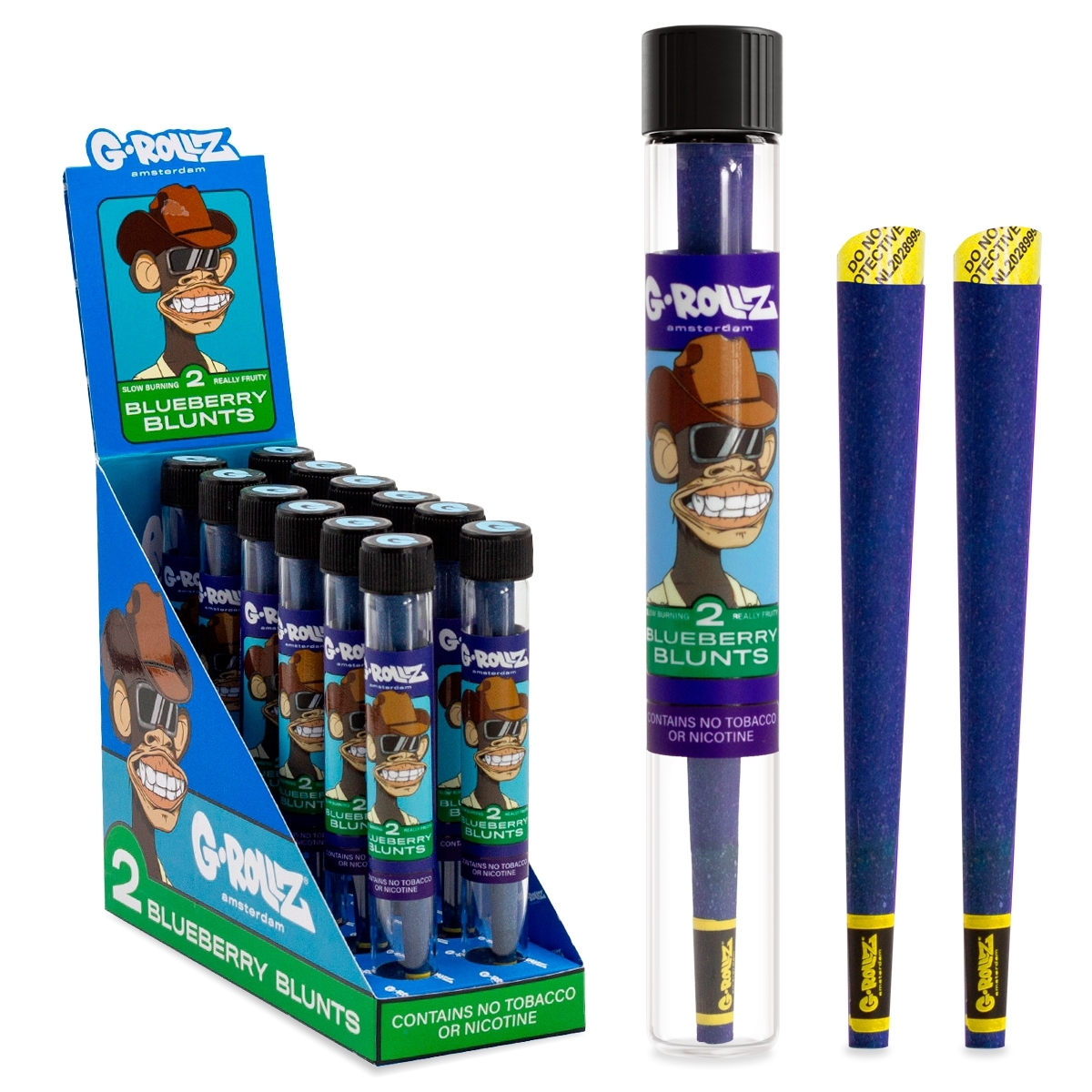 G-Rollz - Blue Ape Cones - 2x Pre-rolled Cones - 12er Display