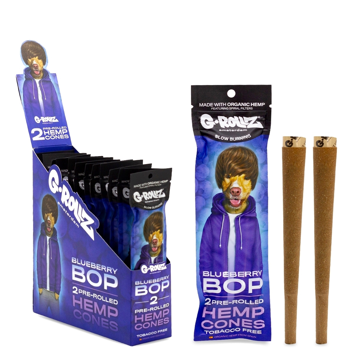 G-Rollz - Blueberry Pop - Terpene Infused Cones (Bag) - 12er Display